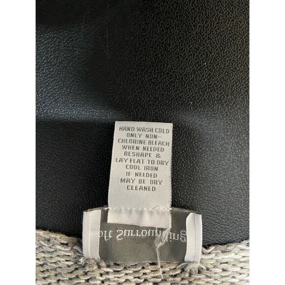 Soft Surroundings Crossover Wrap Sweater Womens M Long Sleeve V Neck Linen Gray - Picture 9 of 11